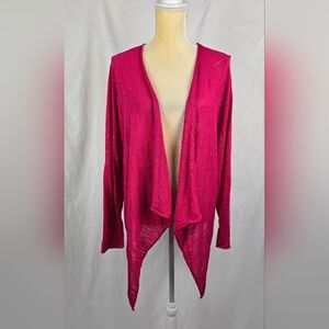 Torrid Slub Cardigan Drape Front Sweater Lightweight Knit Lagenlook sz 3X